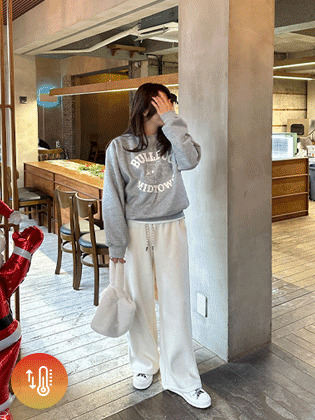 羊毛质感的绒面宽裤