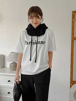 巴黎桃色拉丝圆T恤