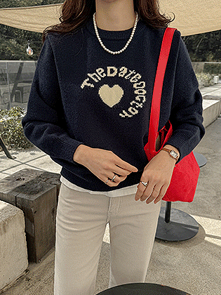 心形字母圆形针织