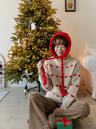 亲爱的心形圆针织