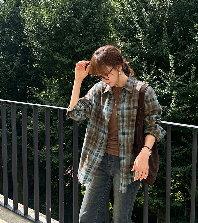 [MADE] 薄荷巧克力格纹衬衫