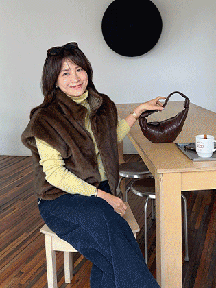 安迪双面环保毛皮加厚背心