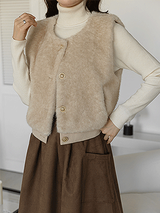 Sander Mink 环保毛皮背心