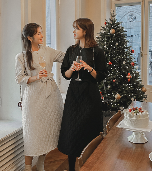 气球衬垫连衣裙