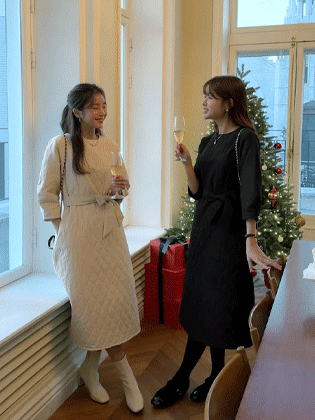 气球衬垫连衣裙