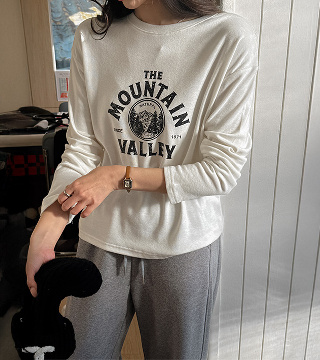 Mont Printing 抓绒圆领T恤