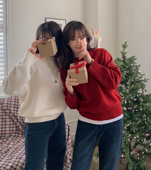 [MADE] 可水洗温和圆形四角针织衫