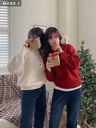 [MADE] 可水洗温和圆形四角针织衫