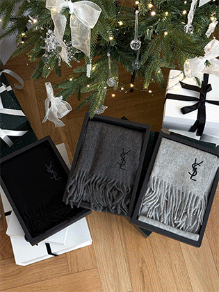 圣罗兰羊绒混纺围巾