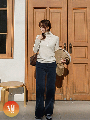 天鹅绒雪尼尔宽筒靴型羊毛牛仔裤