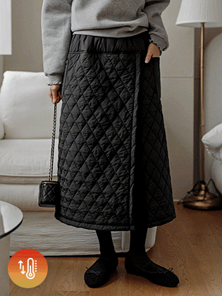 绗缝裹身加垫裙裤 