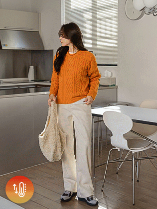 保暖貂绒灯芯绒半宽松裤