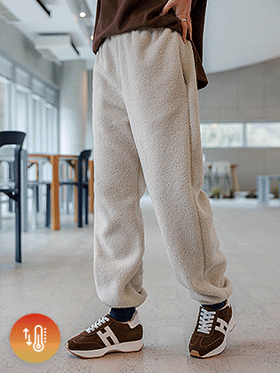 蓬松圈圈纱运动裤