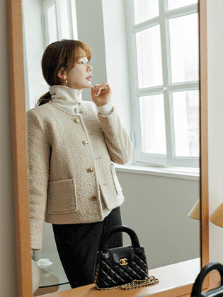 Elise 粗花呢绗缝外套