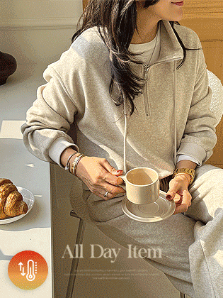 Lovetti 半拉链毛圈布套装