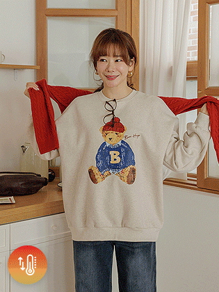 拥抱熊羊皮男士T恤