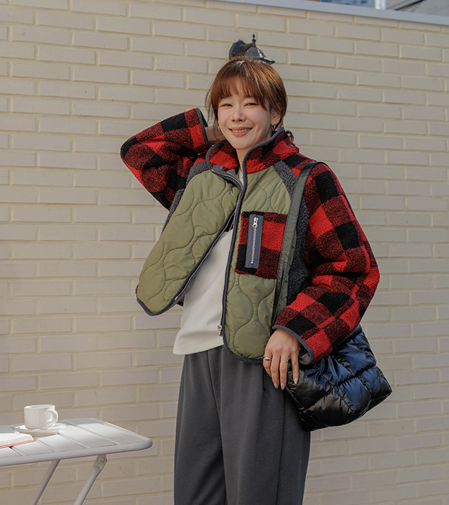 Curly Pogle 混色绗缝套头衫 