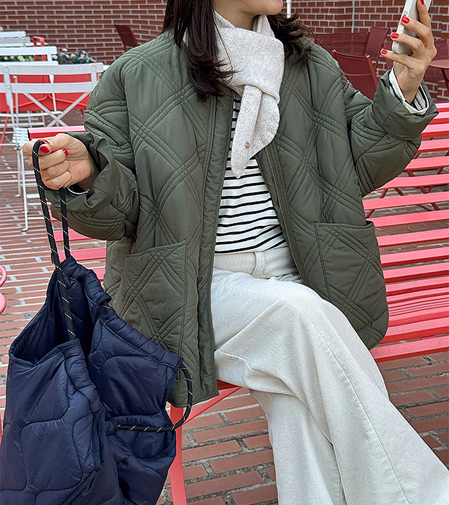 [MADE] 斜方形绗缝毛衣