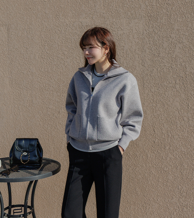 Lete 拉链针织开衫 