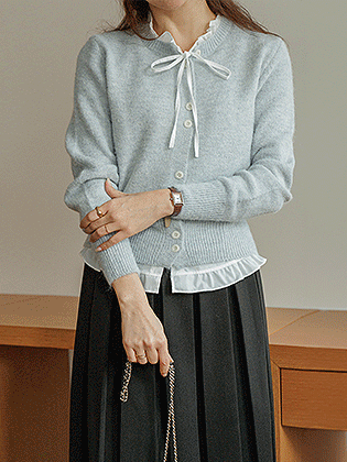 浪漫荷叶边衬衫开衫