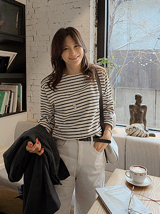 明佳条纹长袖T恤