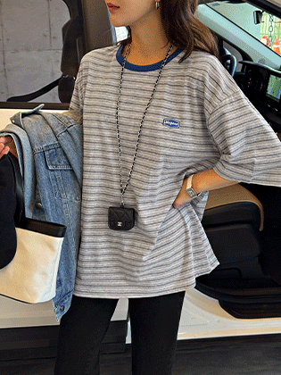 玛格丽特条纹短袖T恤