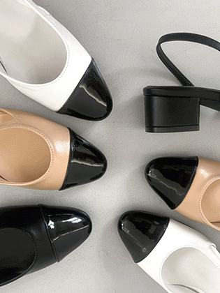 Atelier 双色露跟高跟鞋