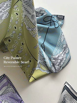 城市佩斯利双面围巾