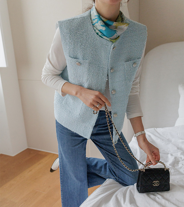 罗莎琳花呢背心