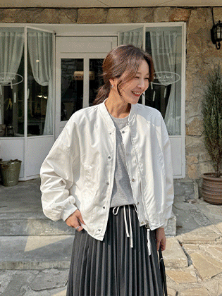 单袖褶皱短款套头衫