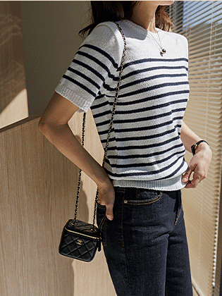 微风条纹圈圈针织