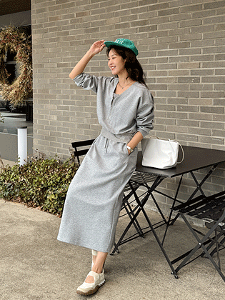 舒适叠层半身裙套装