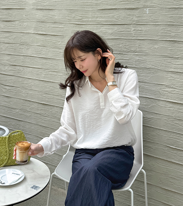 Roel Crinkle 半开襟衬衫