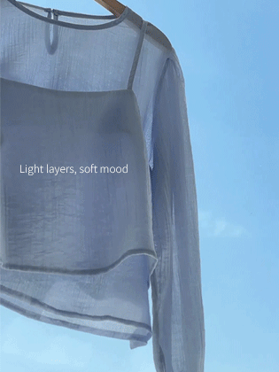 Layple 薄纱胸衣衬衫