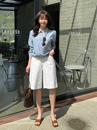 市场剪裁的百慕大棉裤