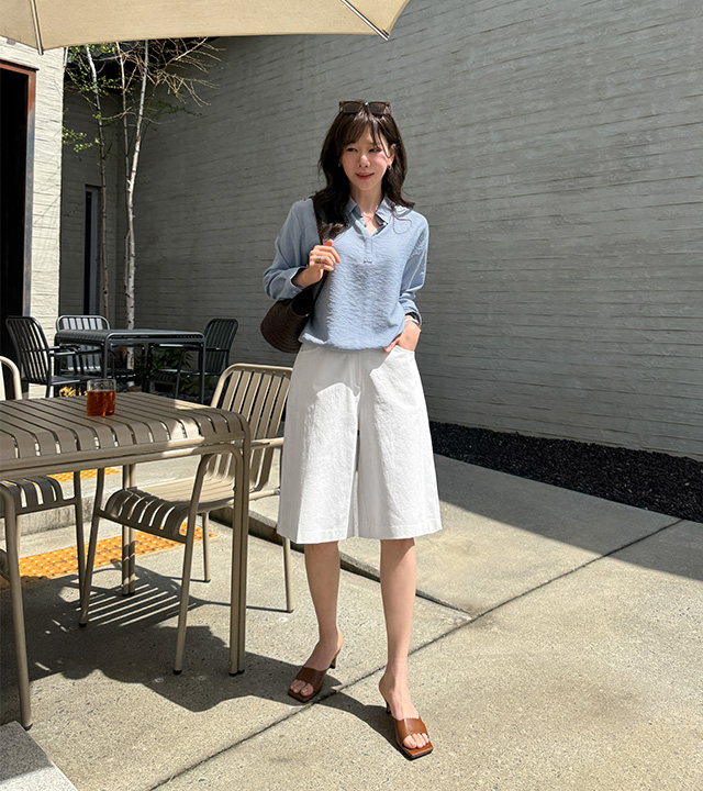 市场剪裁的百慕大棉裤