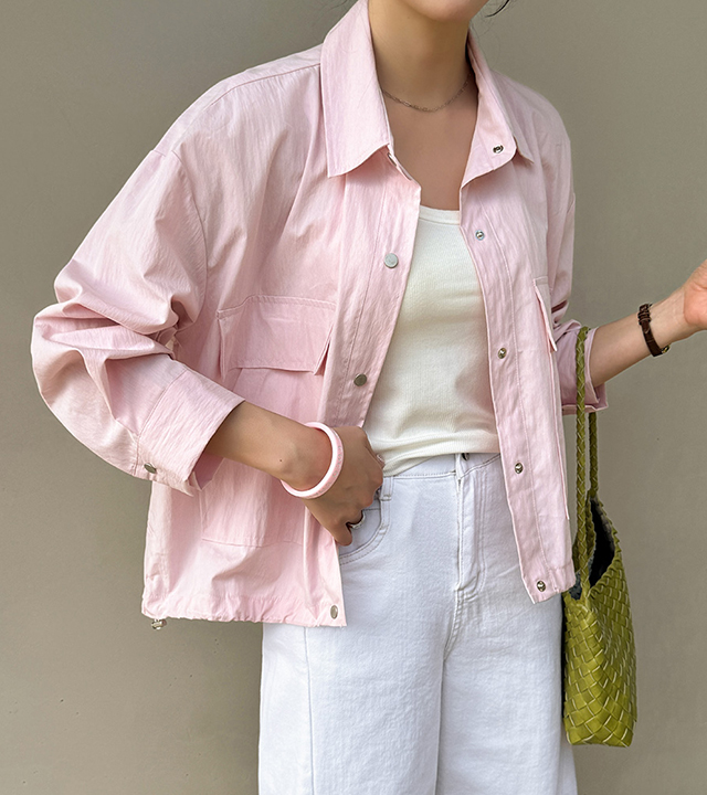 融化的大口袋衬衫夹克