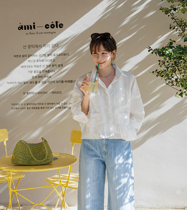 罗塞尔皱纹夹克衬衫