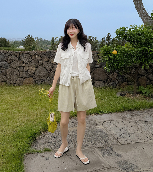 酷炫日常系带衬衫夹克