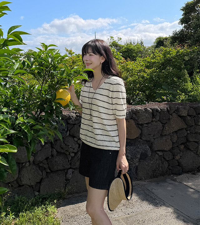 圈圈条纹天丝针织