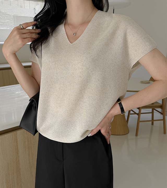 【成品】紫罗兰亚麻针织衫（整件）